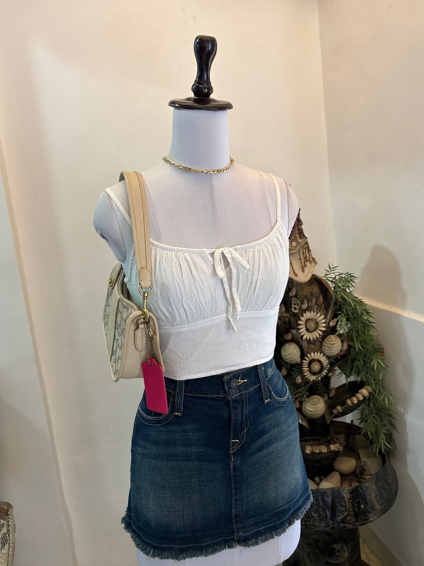 White Bustier Style Top