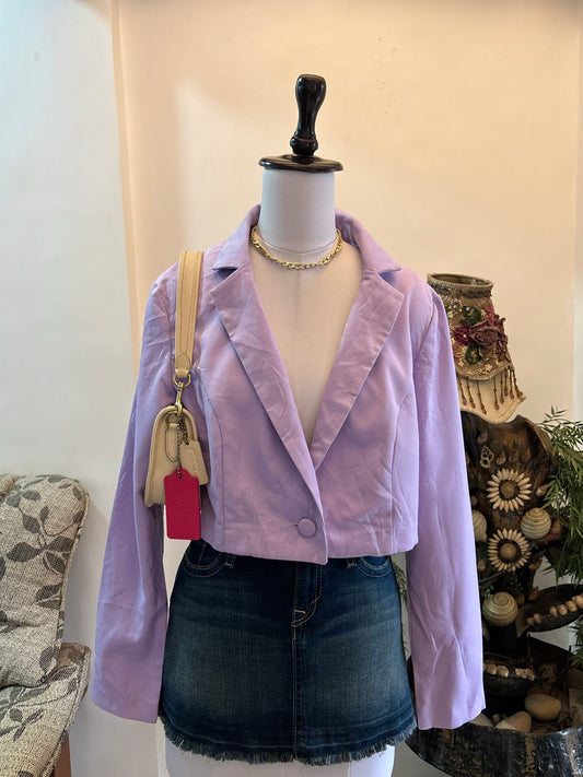 Lilac Cropped Blazer