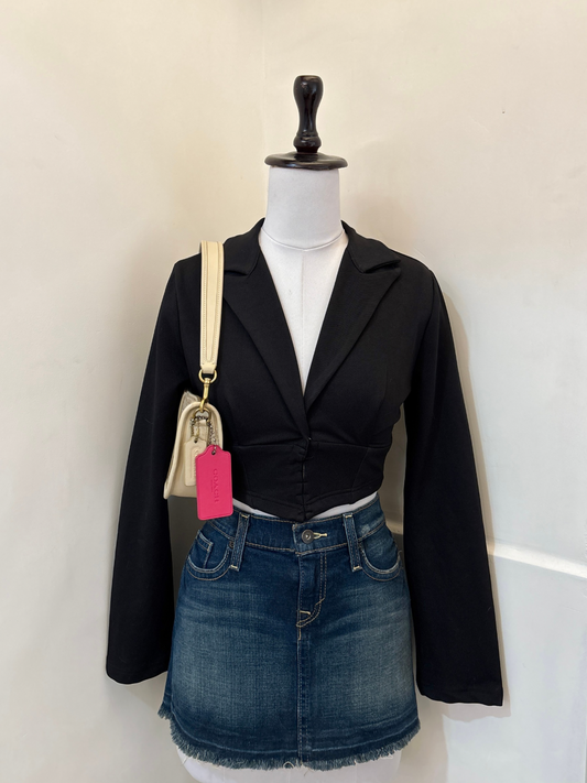 Black Cropped Blazer