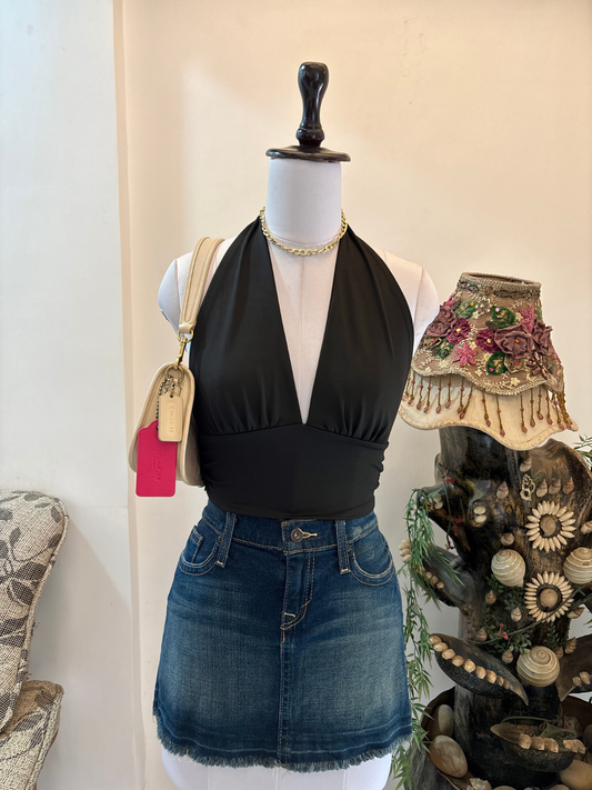 Black Halter-neck Top