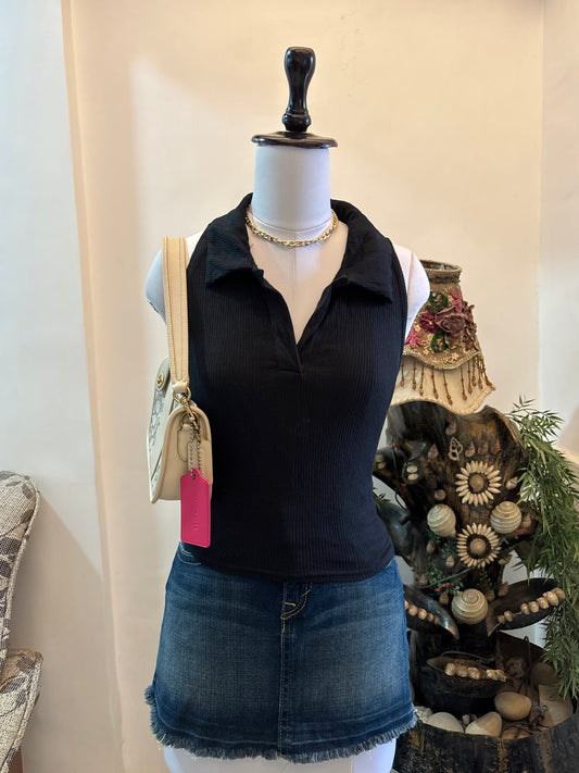 Black Polo Top