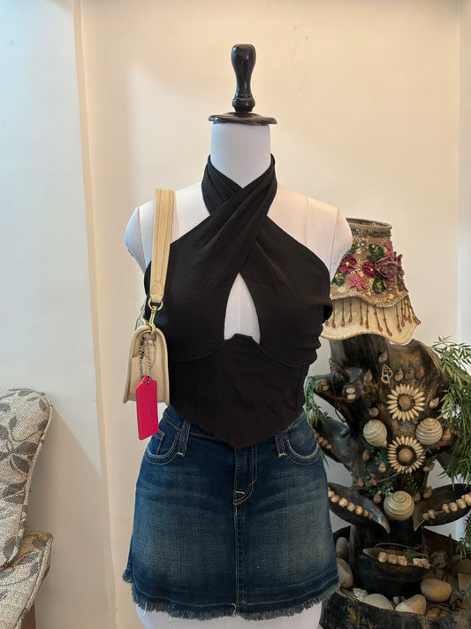 Black Choker Neck Bustier Corset