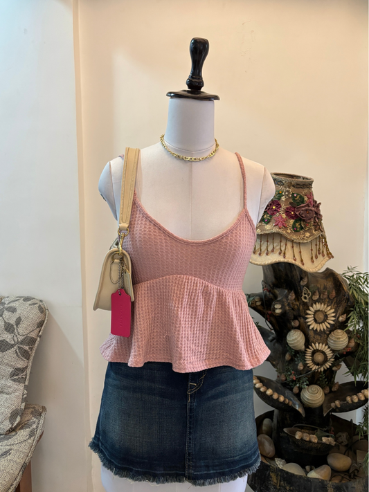 Pink Peplum Top