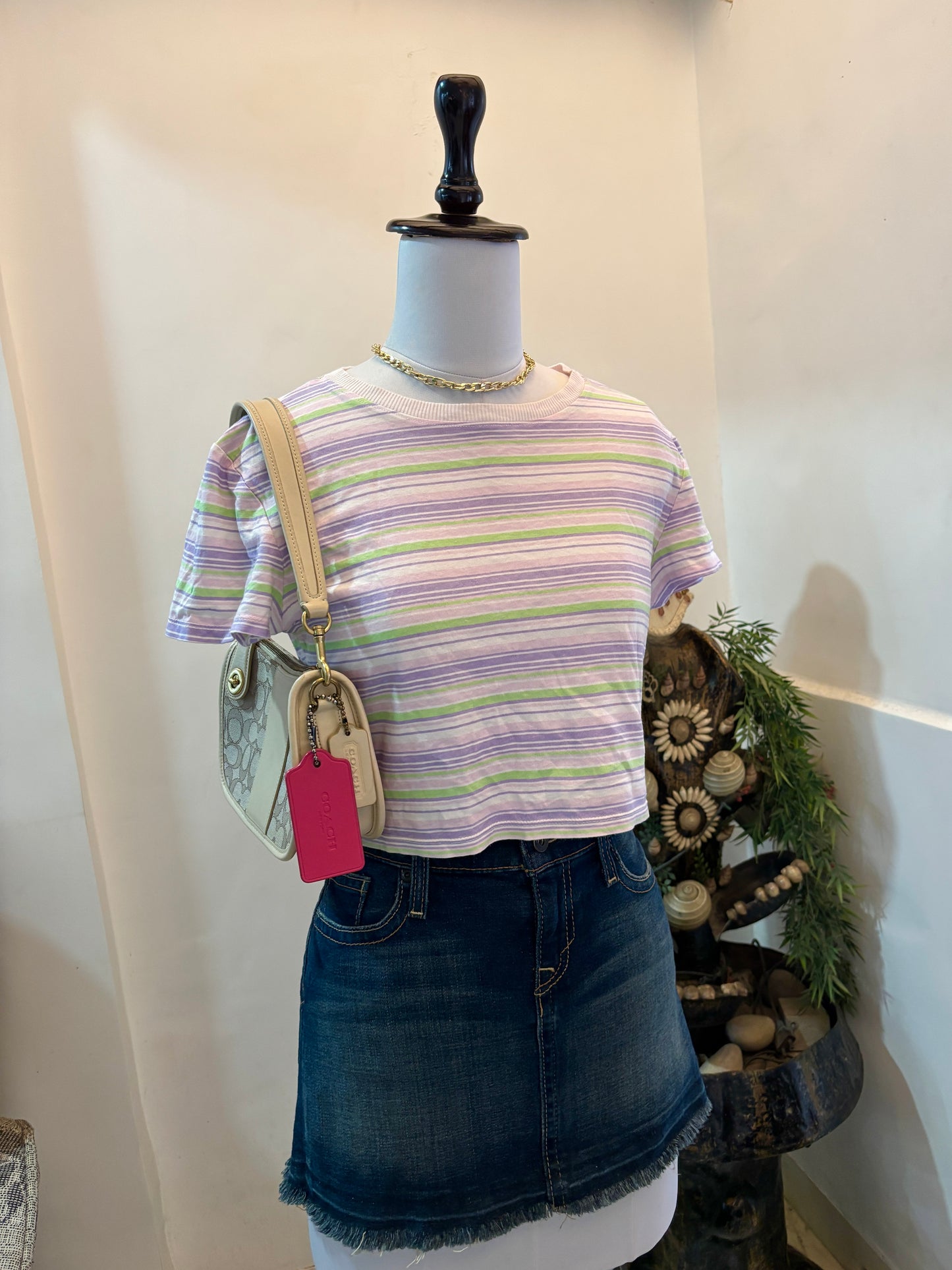 Striped Crop Tee