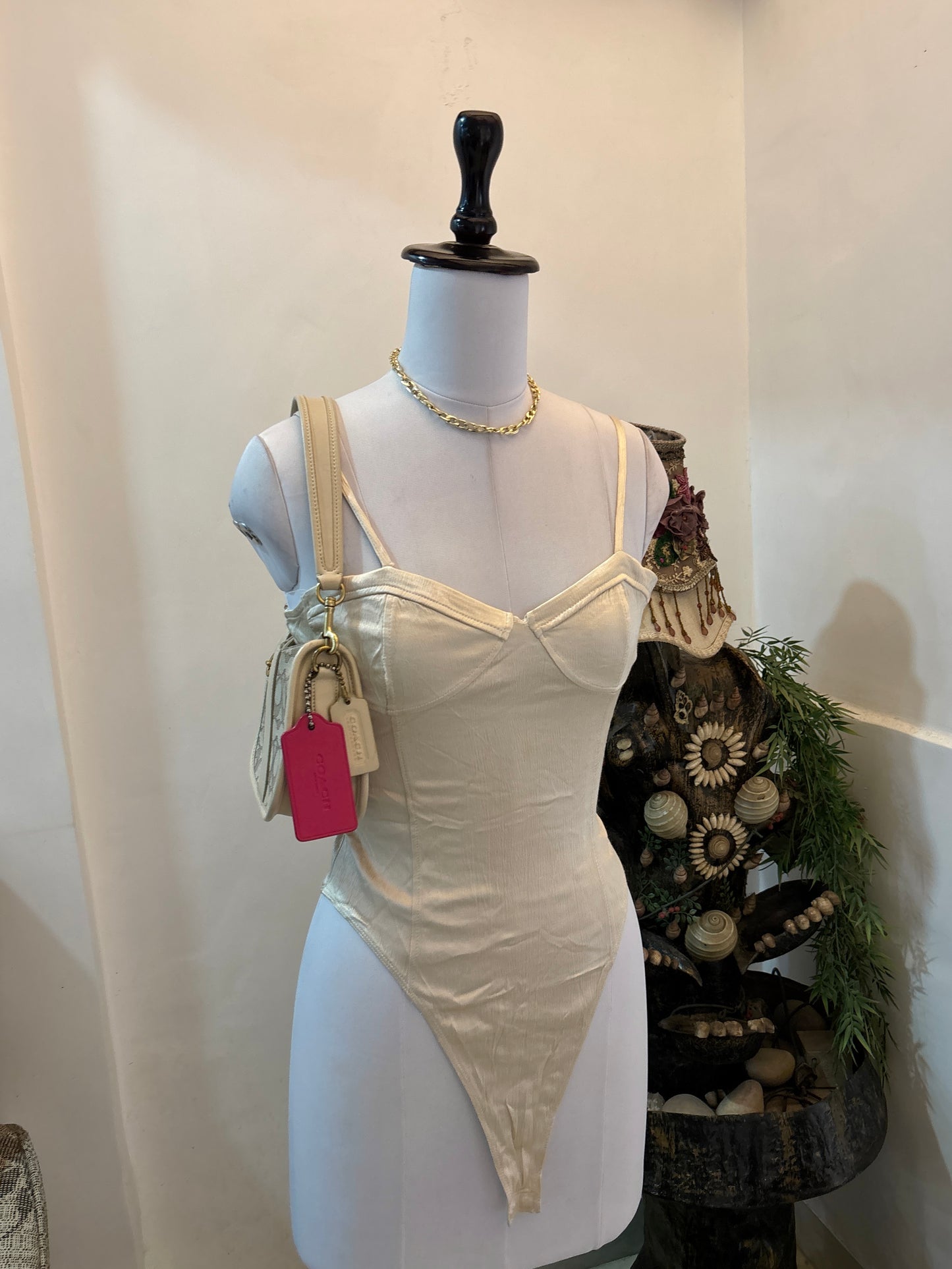 Champagne Bustier Style Bodysuit