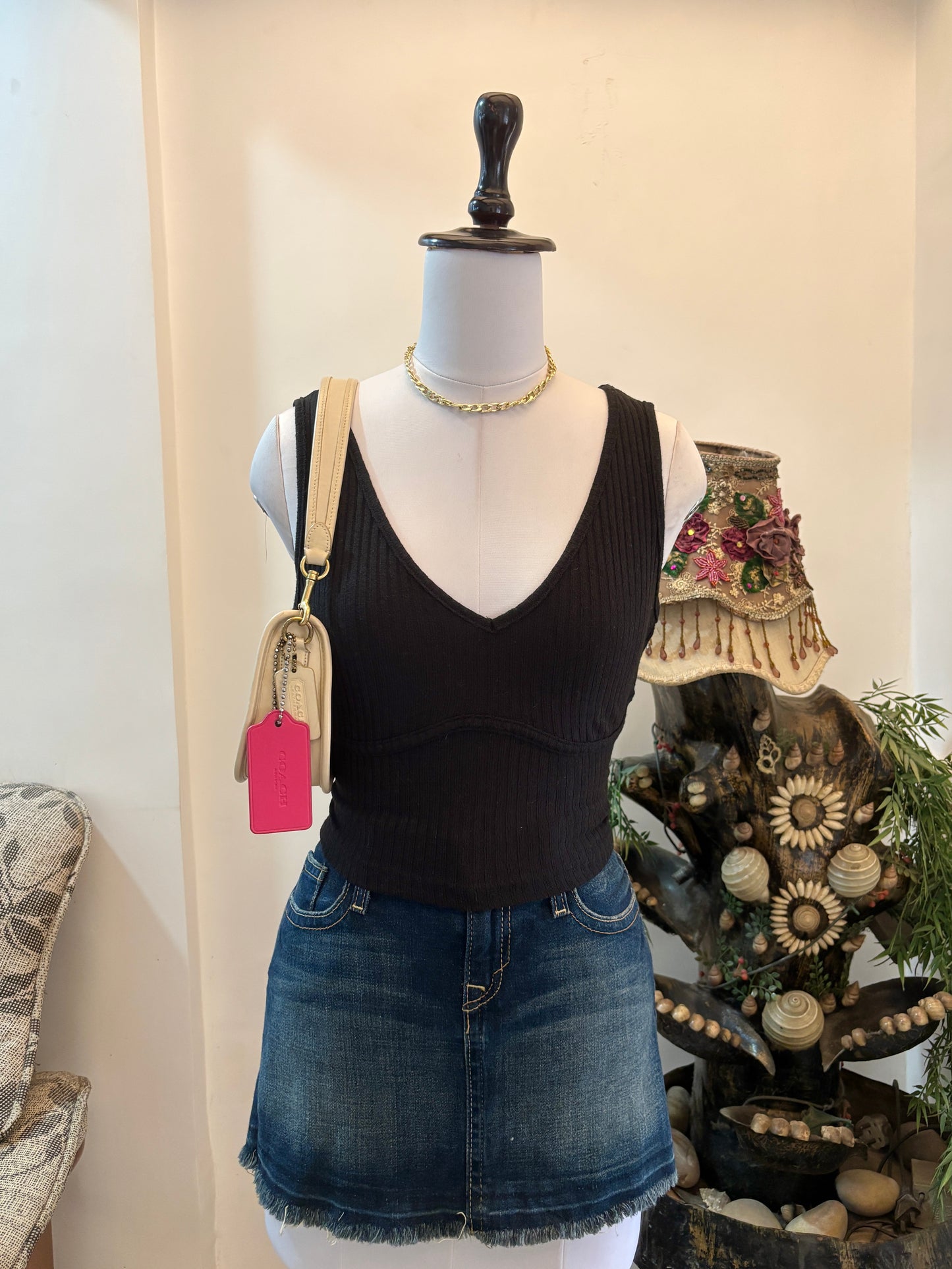 Black Bustier Style Top