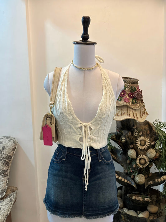 Pretty Tie Up Crochet Top