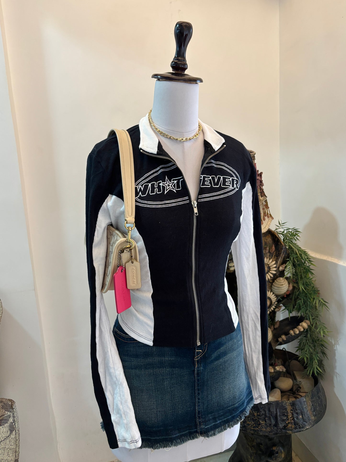 Biker Zipper Top
