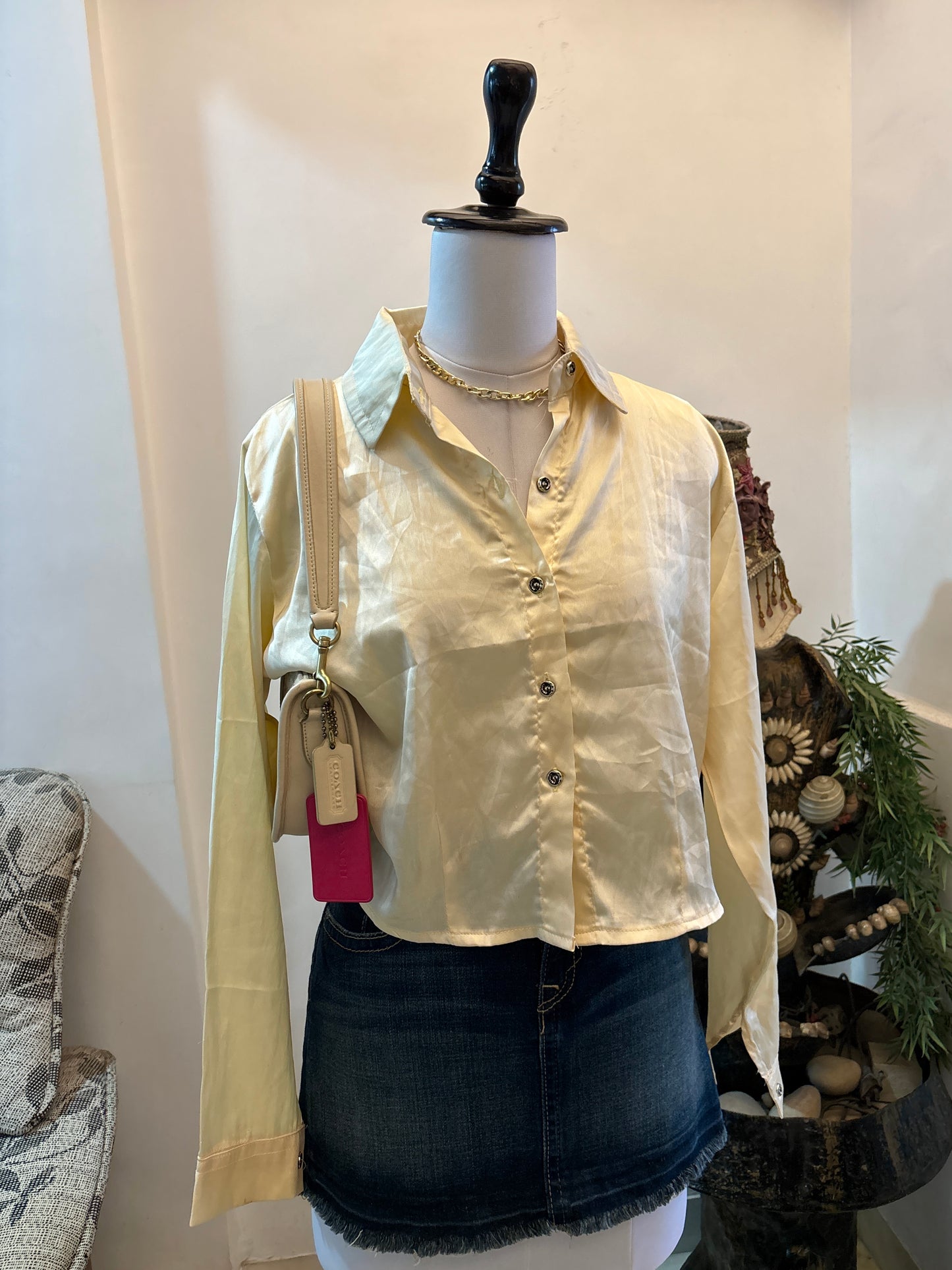 Pretty Relaxed Fit Satin Shirt