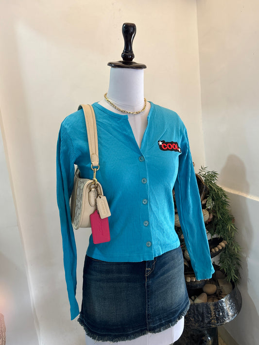 Blue Buttons Top