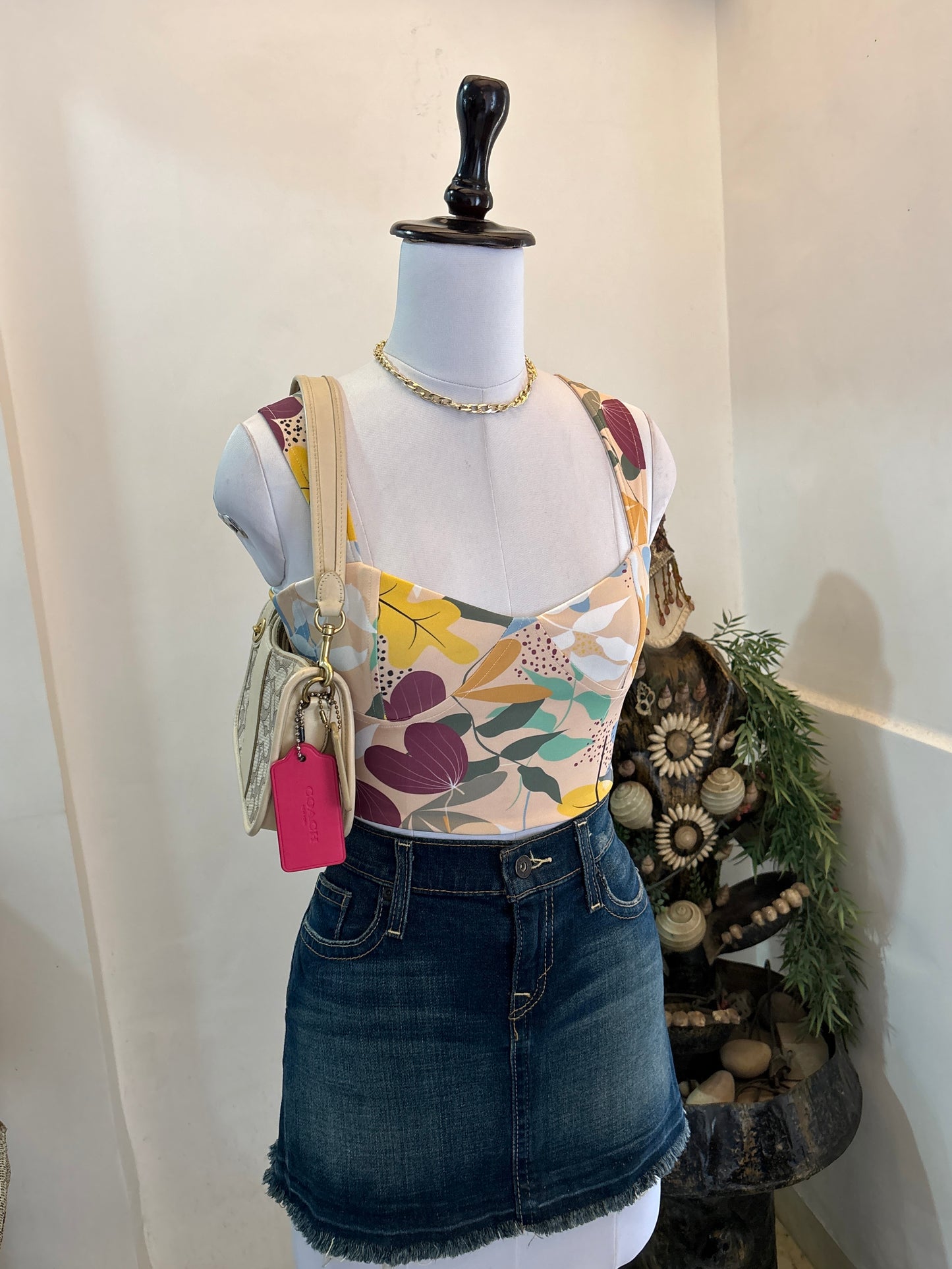 Floral Bustier Style Top