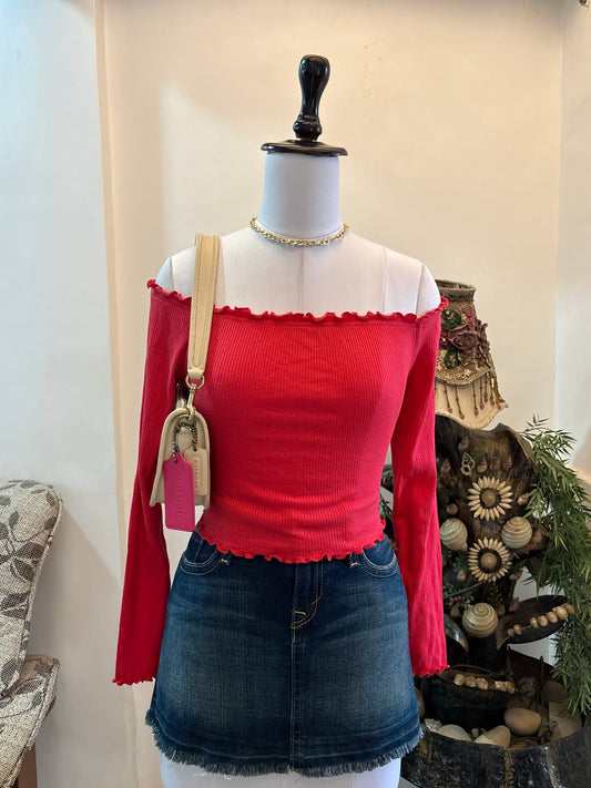 Red Off Shoulder Top