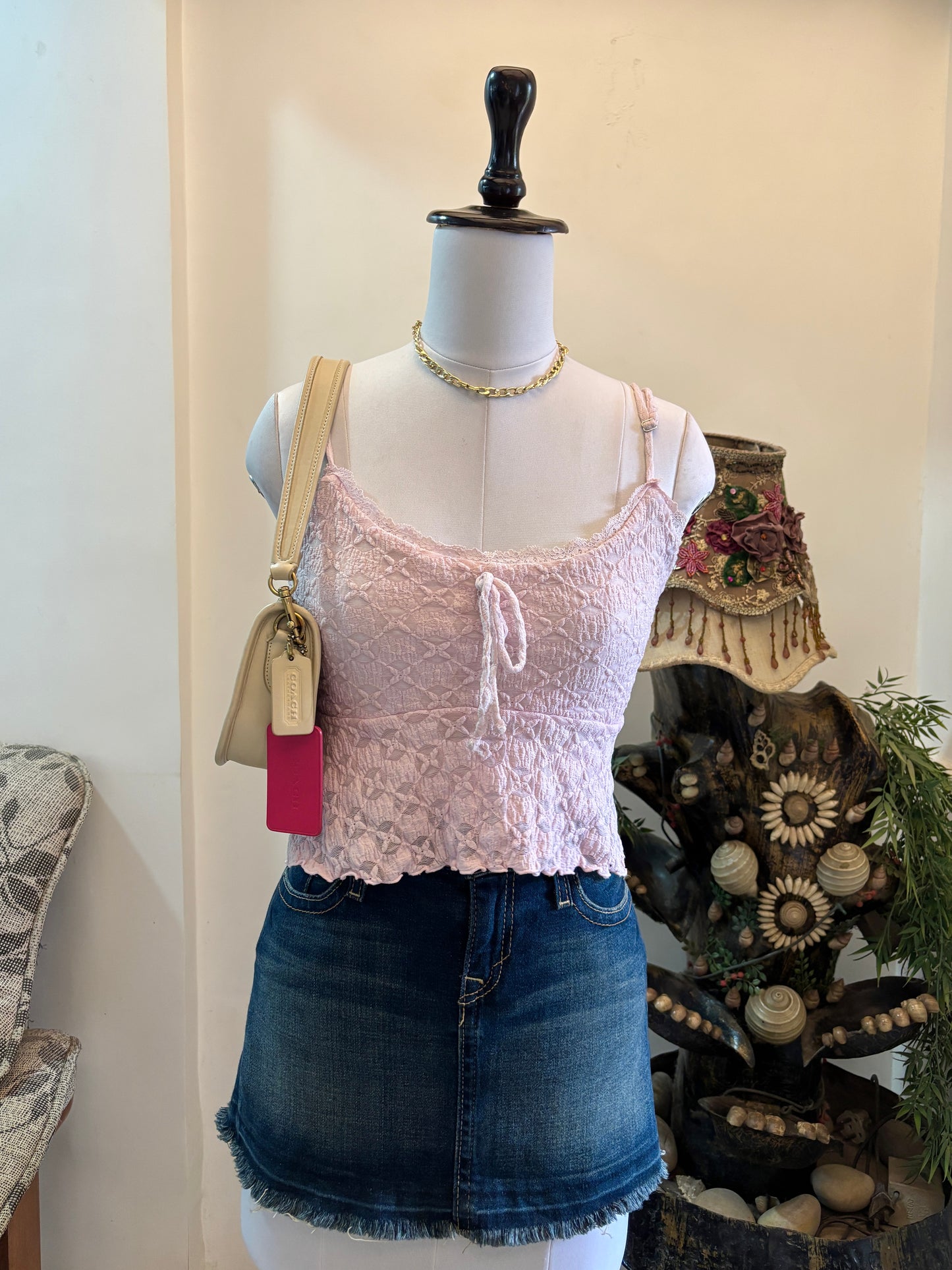 Pink Peplum Style Top