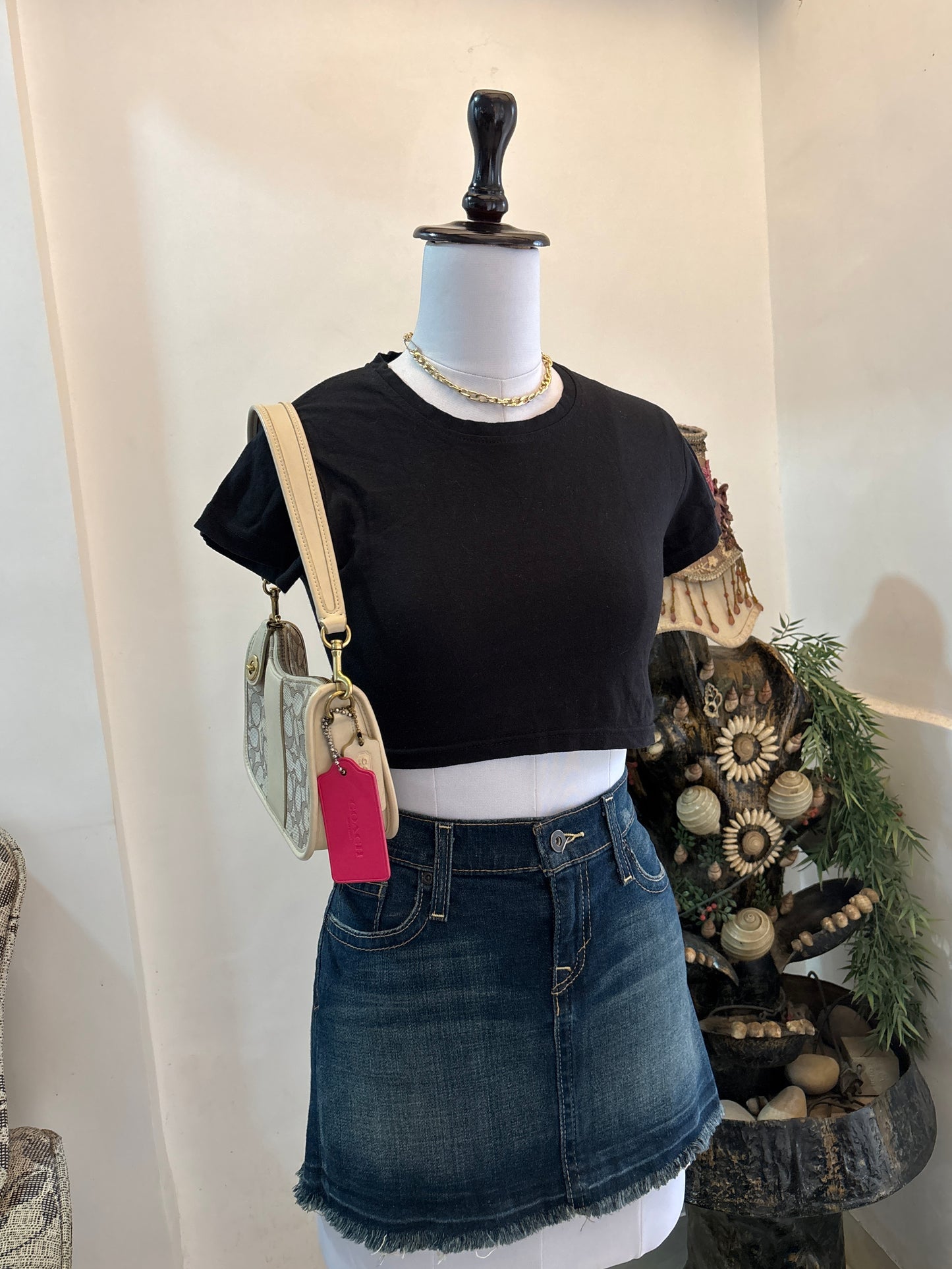 Solid Black Crop Top