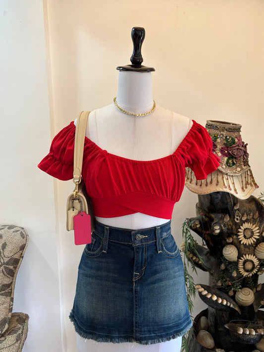 Red Off Shoulder Top