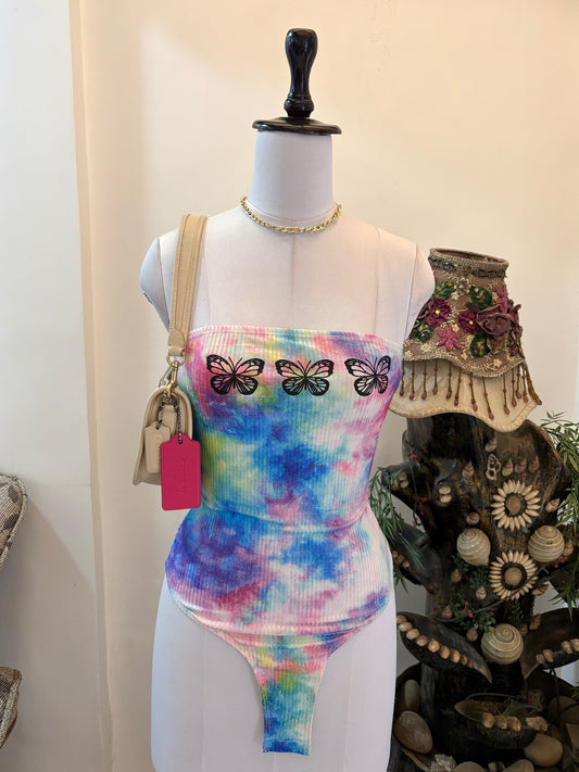 Cute Butterfly Tube Bodysuit