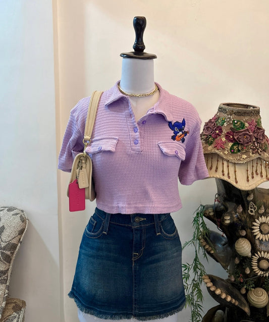 Cute Lilac Polo Top