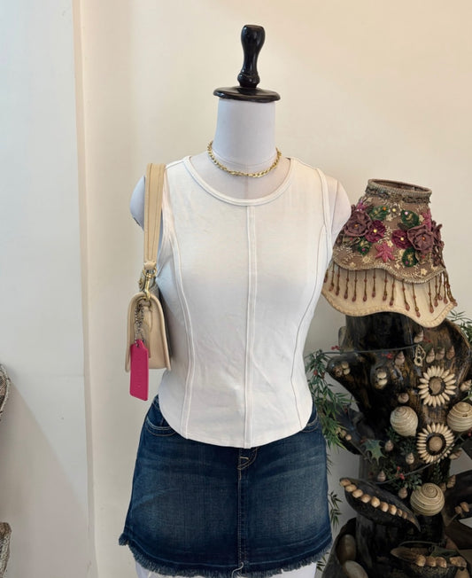White Fitted Top